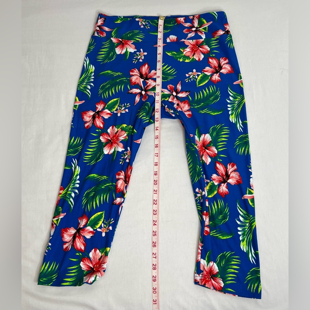 No Boundaries Womens Juniors Size XL 15-17 Legging Blue Floral Print - Picture 4 of 10